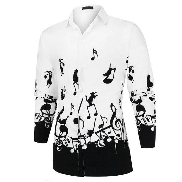 fashion men musical note printed shirts halloween cosplay party long sleeve shirt casual slim fit blouses camisa yl5, White;black
fashion men musical note printed shirts halloween cosplay party long sleeve shirt casual slim fit blouses camisa yl5, White;black