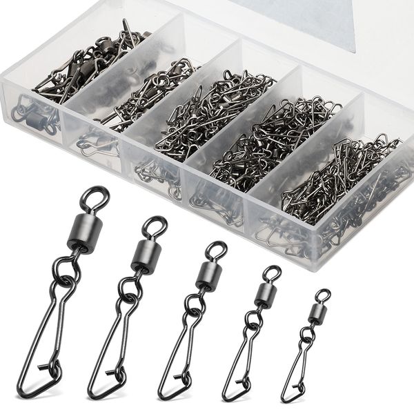 donql 100pcs/box swivels fishing connector 4# 6# 8# 10# 12# stainless steel barrel rolling connector fishhook lure accessories
donql 100pcs/box swivels fishing connector 4# 6# 8# 10# 12# stainless steel barrel rolling connector fishhook lure accessories