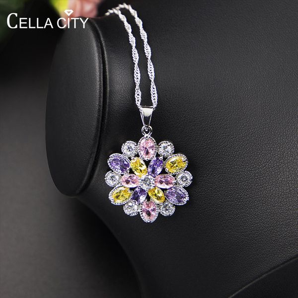 cellacity trendy snowflake pendant gemstones necklace for women silver 925 jewelry female neck ornament for party 10 colors gift
cellacity trendy snowflake pendant gemstones necklace for women silver 925 jewelry female neck ornament for party 10 colors gift