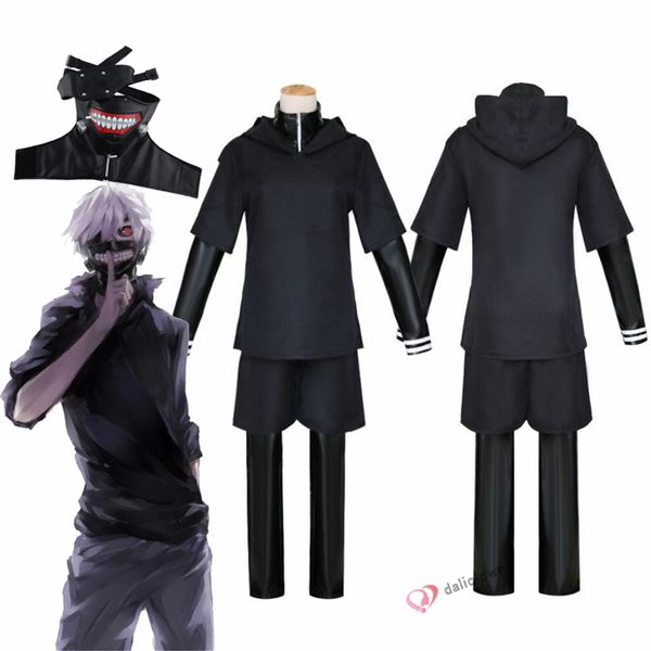 jp anime tokyo ghoul ken kaneki cosplay costume full set black leather fight uniform women men halloween costume with mask wig, Blue
jp anime tokyo ghoul ken kaneki cosplay costume full set black leather fight uniform women men halloween costume with mask wig, Blue