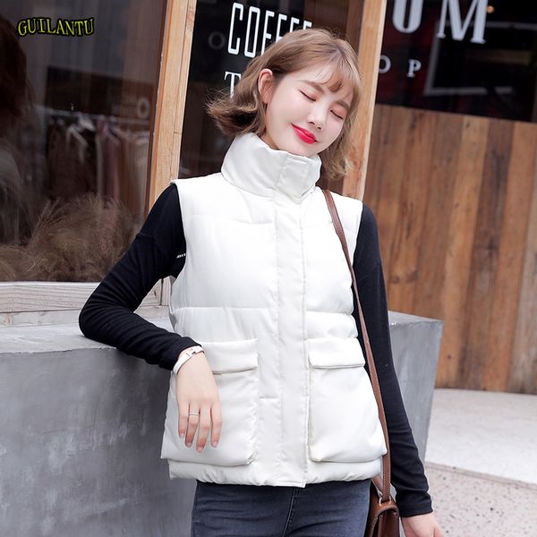 2019 mandarin collar sleeveless waistcoat women sleeveless vest winter short paragraph down cotton padded jacket female veats, Black;white
2019 mandarin collar sleeveless waistcoat women sleeveless vest winter short paragraph down cotton padded jacket female veats, Black;white