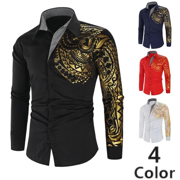 luxury mens dress shirt designer printed solid color shirts mens fashion slim, White;black
luxury mens dress shirt designer printed solid color shirts mens fashion slim, White;black
