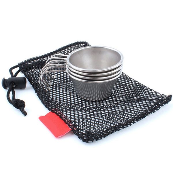 4 stainless steel bowls mini portable cookware outdoor camping tableware coffee cup with handles anti-scalding small bowl
4 stainless steel bowls mini portable cookware outdoor camping tableware coffee cup with handles anti-scalding small bowl