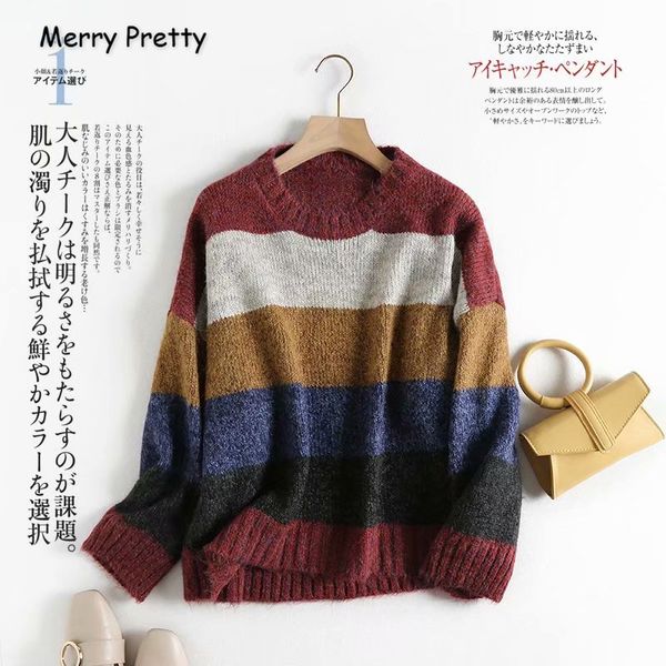 merry pretty women contrast color knitted sweater 2019 winter long sleeve o-neck warm pullover femme casual loose knitwear, White;black
merry pretty women contrast color knitted sweater 2019 winter long sleeve o-neck warm pullover femme casual loose knitwear, White;black