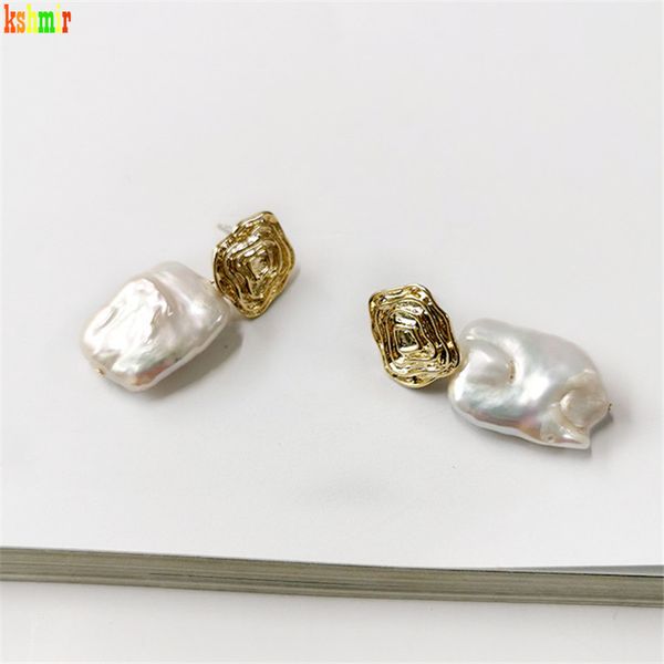 kshmir 3.7cm women wavy irregular baroque pearl earrings natural freshwater pearls hanging earrings retro women stud, Golden;silver
kshmir 3.7cm women wavy irregular baroque pearl earrings natural freshwater pearls hanging earrings retro women stud, Golden;silver