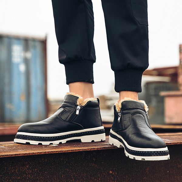 winter new men's snow boots men's england warm boots plus velvet shoes high shoes casual thick cotton boots men, Black
winter new men's snow boots men's england warm boots plus velvet shoes high shoes casual thick cotton boots men, Black