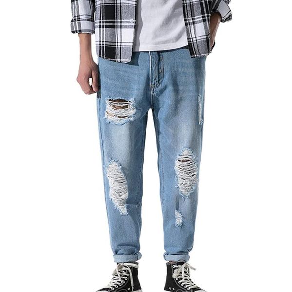 style jeans men distressed skinny jeans designer mens slim rock revival pants brand clothing streetwear skinny size 28-38, Blue
style jeans men distressed skinny jeans designer mens slim rock revival pants brand clothing streetwear skinny size 28-38, Blue