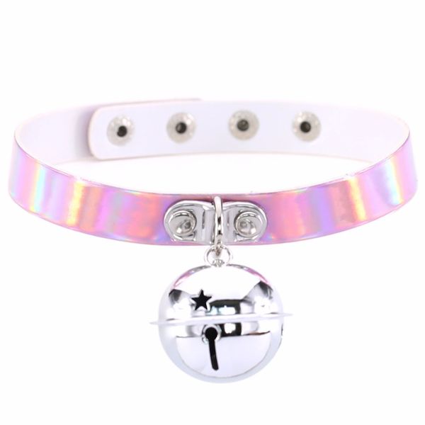 bell holographic choker rainbow goth necklace collar punk chocker necklace women shimmer rock jewelry, Golden;silver
bell holographic choker rainbow goth necklace collar punk chocker necklace women shimmer rock jewelry, Golden;silver