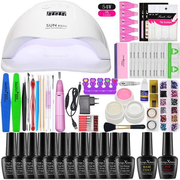 nail kit 54w uv led lamp dryer with 12pcs nail gel polish kit soak off manicure tool set gel polish electlic drill
nail kit 54w uv led lamp dryer with 12pcs nail gel polish kit soak off manicure tool set gel polish electlic drill