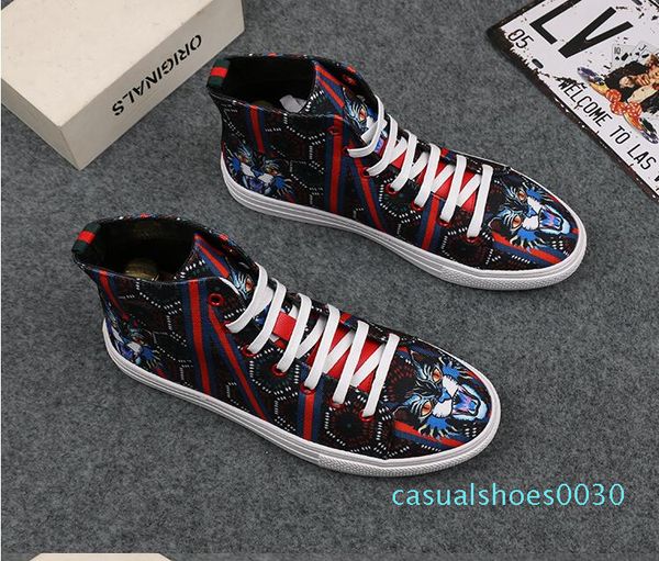 new arrival plimsolls men's platform board shoes mens flats canvas casual shoes high men sneakers designer shoes for men c30, Black