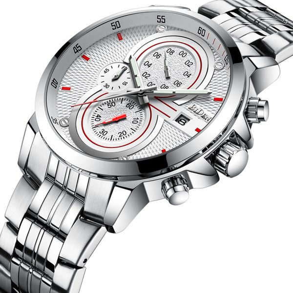 2019 Men's Fashion Sport Watches Men Quartz Date Clock Man Steel Strap Big Size Watch Business Military Waterproof Watch Relogio Mascul