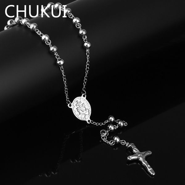 chukui unique long rosary necklaces pendants silver stainless steel christian cross pendant necklace jesus religious jewelry
chukui unique long rosary necklaces pendants silver stainless steel christian cross pendant necklace jesus religious jewelry