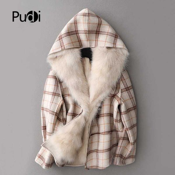 pudi zyn369-2 женщины настоящая шерстяная ткань классический решетчатый пальто леди меховая подкладка с капюшоном досуг осень / зима шерсть, Black
pudi zyn369-2 женщины настоящая шерстяная ткань классический решетчатый пальто леди меховая подкладка с капюшоном досуг осень / зима шерсть, Black