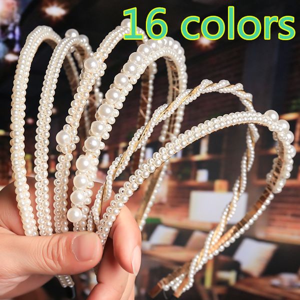 pearl bow hair accessories hand-knotted hoop winding beading headdress non-slip wedding headband new 16 color europe and the united states, Silver
pearl bow hair accessories hand-knotted hoop winding beading headdress non-slip wedding headband new 16 color europe and the united states, Silver