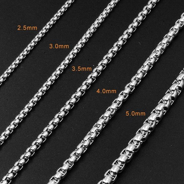 2.5 мм-5.0 мм 50 см-70 см мода серебряная цепочка из нержавеющей стали коробка ожерелье цепь для женщин мужчины девушка, Silver
2.5 мм-5.0 мм 50 см-70 см мода серебряная цепочка из нержавеющей стали коробка ожерелье цепь для женщин мужчины девушка, Silver