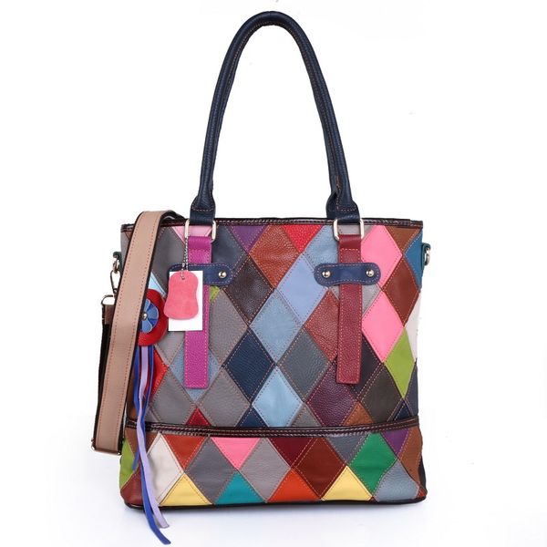 johnature 2020 new genuine leather colorful stitching women bag fashion plaid casual tote large capacity female shoulder bags
johnature 2020 new genuine leather colorful stitching women bag fashion plaid casual tote large capacity female shoulder bags
