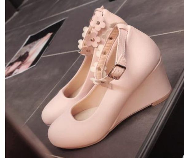 2019 women's shoes in spring and autumn with new style slope heel round head@5071, Black
2019 women's shoes in spring and autumn with new style slope heel round head@5071, Black