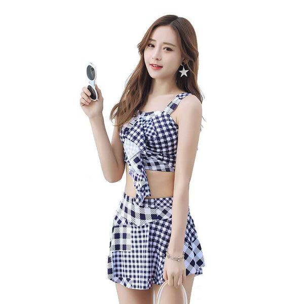 2020 swimsuit female split two-piece set conservative small fresh student small chest gathered skirt flat angle thin swimsuit, White
2020 swimsuit female split two-piece set conservative small fresh student small chest gathered skirt flat angle thin swimsuit, White