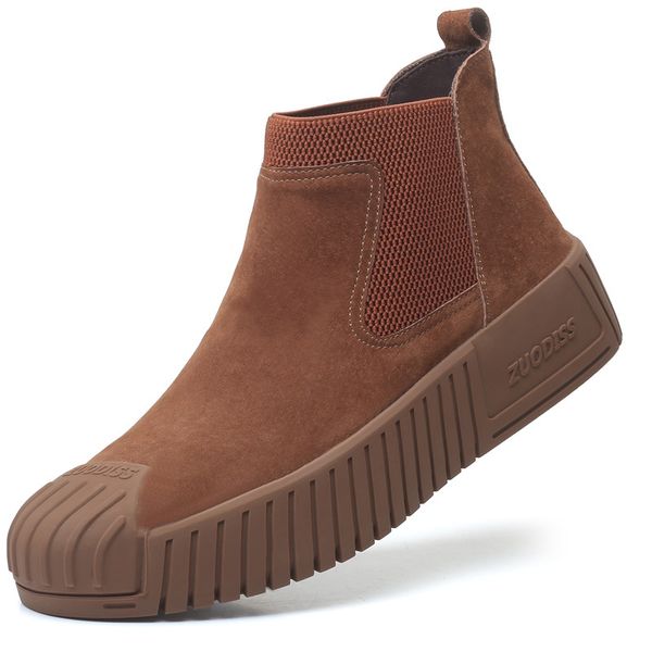 2019 autumn genuine leather boots leisure slip on western boots for men travel shoes with elastic band antiskid zyot3, Black
2019 autumn genuine leather boots leisure slip on western boots for men travel shoes with elastic band antiskid zyot3, Black