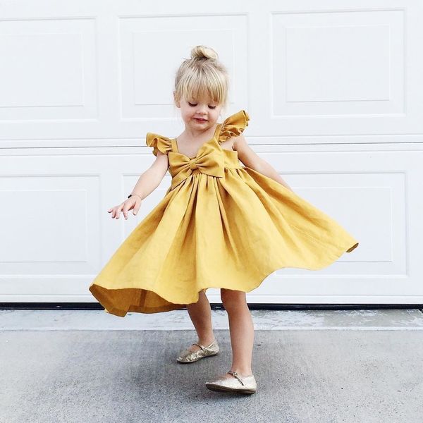 emmababy 2019 newborn kids baby girls clothes princess party prom bow tutu summer beach dress, Red;yellow
emmababy 2019 newborn kids baby girls clothes princess party prom bow tutu summer beach dress, Red;yellow