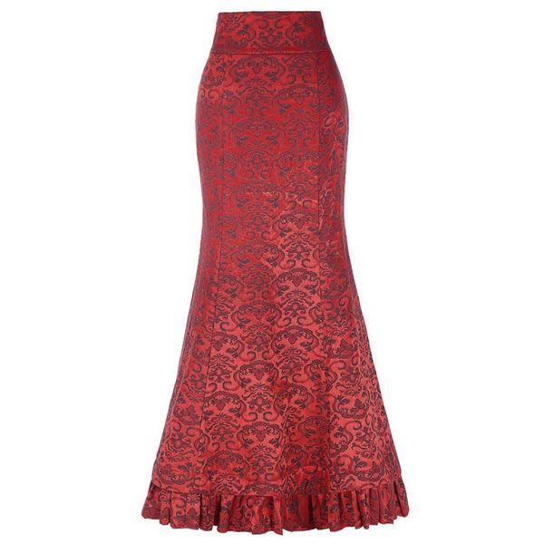 jaycosin vintage punk women skirts retro trumpet gothic long ruffle steampunk skirt ladies fishtail victorian bandage skirts, Black
jaycosin vintage punk women skirts retro trumpet gothic long ruffle steampunk skirt ladies fishtail victorian bandage skirts, Black