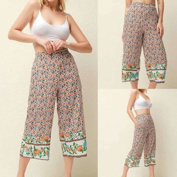 women's floral geometric print elastic high waist sashes long wide leg pants loose culottes maxi trousers, Black;white
women's floral geometric print elastic high waist sashes long wide leg pants loose culottes maxi trousers, Black;white