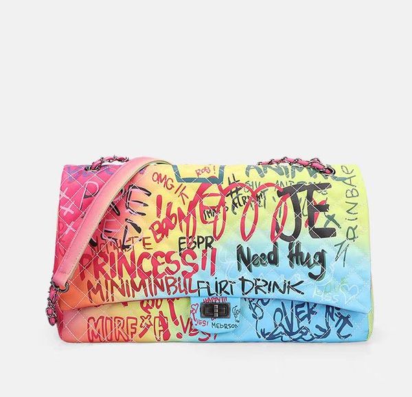 2020 new color graffiti rhombus chain women bag fashion personality wild one-shoulder messenger large-capacity bag women
2020 new color graffiti rhombus chain women bag fashion personality wild one-shoulder messenger large-capacity bag women