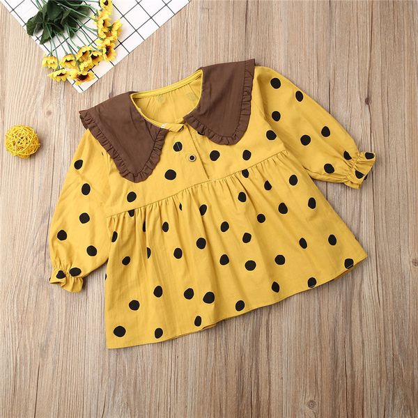 newborn baby girls clothes turn-down collar long sleeve button autumn polka dot princess pageant party cotton dresses one pieces, Red;yellow
newborn baby girls clothes turn-down collar long sleeve button autumn polka dot princess pageant party cotton dresses one pieces, Red;yellow