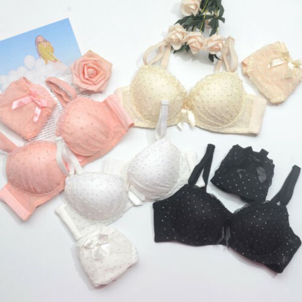 bras sets women's sweet girls bra brief push up embroidery lace floral panties underwear ladies solid female chest 2021, Red;black 
bras sets women's sweet girls bra brief push up embroidery lace floral panties underwear ladies solid female chest 2021, Red;black