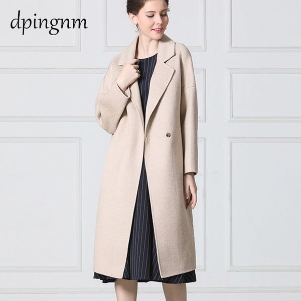 high-end big-name women's cashmere nizi coat korean version of the long loose double-sided coat windbreaker, Black
high-end big-name women's cashmere nizi coat korean version of the long loose double-sided coat windbreaker, Black