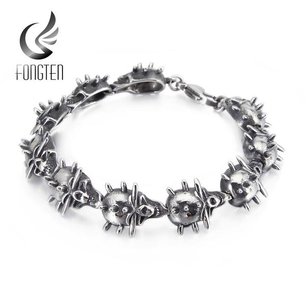 fongten skull box link chain bracelet skeleton charms polished and blacken steel bracelet men gift jewelry, Black
fongten skull box link chain bracelet skeleton charms polished and blacken steel bracelet men gift jewelry, Black
