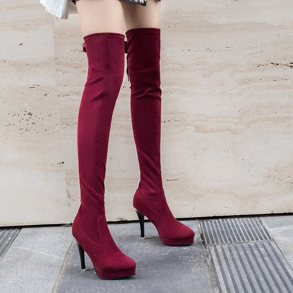 winter over the knee boots women stretch fabric thigh high woman high heel shoes long bota feminina zapatos de mujer#35, Black
winter over the knee boots women stretch fabric thigh high woman high heel shoes long bota feminina zapatos de mujer#35, Black