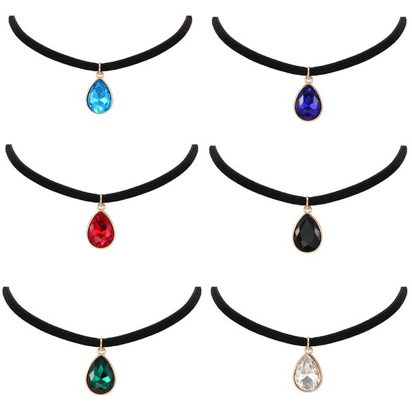 statement water drop crystal pendant necklace gothic black velvet leather collares chokers necklaces for women fashion jewelry, Silver
statement water drop crystal pendant necklace gothic black velvet leather collares chokers necklaces for women fashion jewelry, Silver