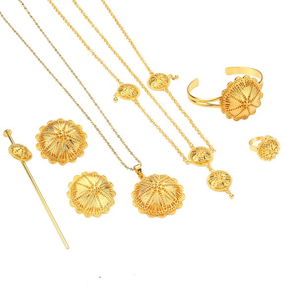 ethiopian jewelry sets pendant necklaces earrings ring bangles for womens gold color african bride jewelry gift, Silver
ethiopian jewelry sets pendant necklaces earrings ring bangles for womens gold color african bride jewelry gift, Silver