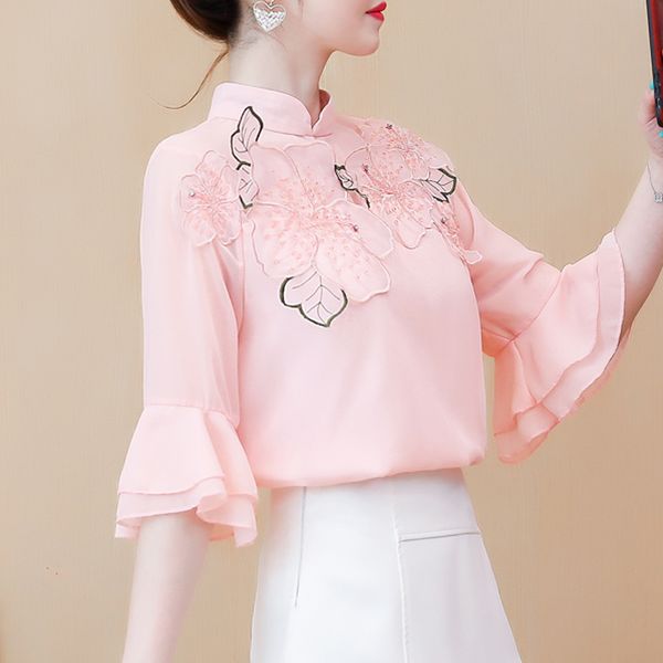 2020 flare рукавом женская блузка лето шифон рубашка новый алмаз вышивка топы blusa, White
2020 flare рукавом женская блузка лето шифон рубашка новый алмаз вышивка топы blusa, White