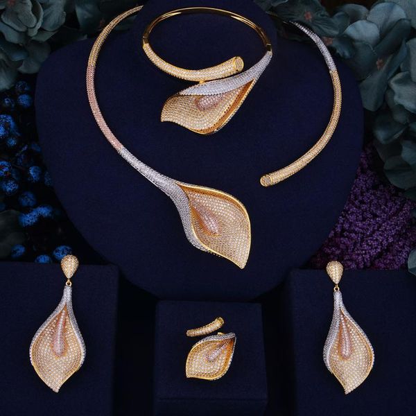 godki lily flower african jewelry sets for women wedding naija bridal cubic zirconia necklace dubai dress jewelry set, Silver
godki lily flower african jewelry sets for women wedding naija bridal cubic zirconia necklace dubai dress jewelry set, Silver
