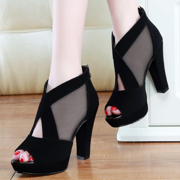 new women sandals cross strap zip elegant solid color professional party wedding reticulate peep toe female shoes u23-18, Black
new women sandals cross strap zip elegant solid color professional party wedding reticulate peep toe female shoes u23-18, Black