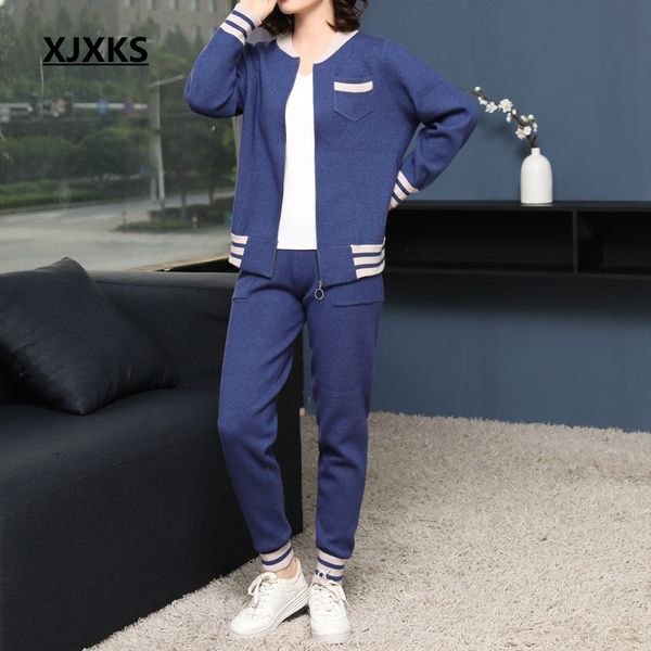 xjxks casual striped fashion zipper coat + pant 2019 new arrival ulzzang young ladies women two pieces sweater sets clothing, White
xjxks casual striped fashion zipper coat + pant 2019 new arrival ulzzang young ladies women two pieces sweater sets clothing, White