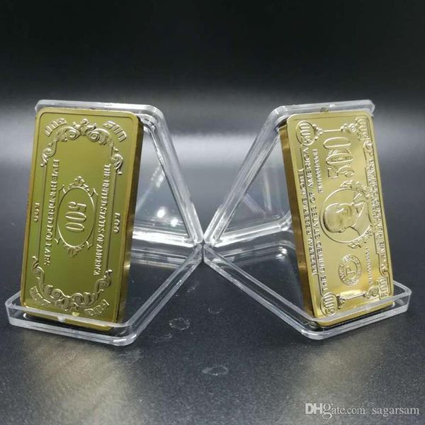100 pcs the brand new $500 usa dollar bar 1 oz 24k real gold plated 50 x 28 mm american bullion coin bar
100 pcs the brand new $500 usa dollar bar 1 oz 24k real gold plated 50 x 28 mm american bullion coin bar