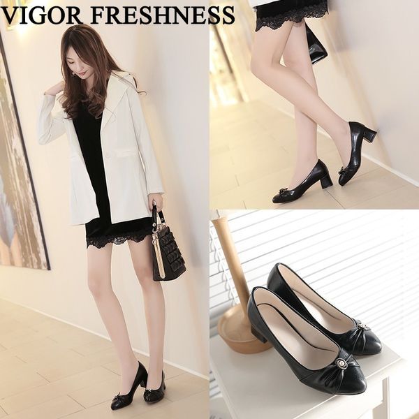 vigor freshness spring woman shoes middle heels pumps women autumn shoes office ladies rhinestone pumps my142, Black
vigor freshness spring woman shoes middle heels pumps women autumn shoes office ladies rhinestone pumps my142, Black