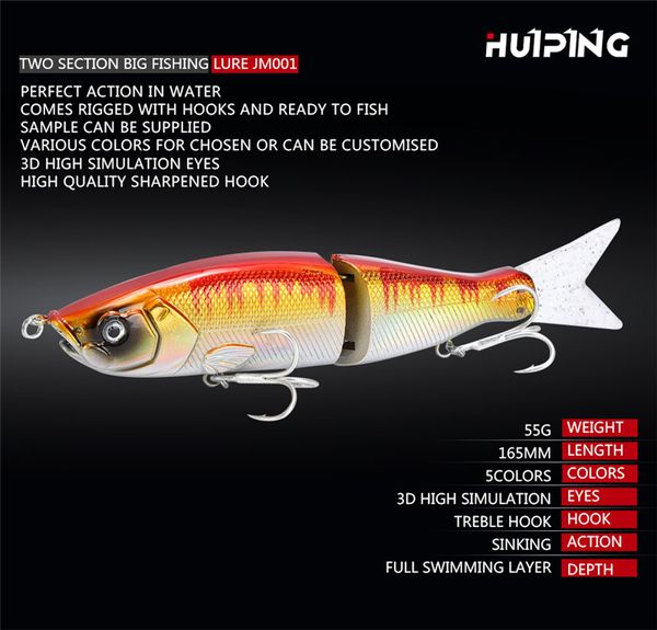 new saltwater fishing big game fishing baits 55g 16.5cm realistic painting two segments body split tail bait hooks
new saltwater fishing big game fishing baits 55g 16.5cm realistic painting two segments body split tail bait hooks