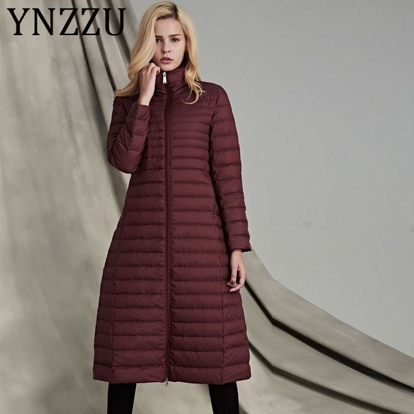 ynzzu elegant ultra light long 90% white down jacket 2019 autumn new solid stand collar zipper warm winter outwears a1041, Black
ynzzu elegant ultra light long 90% white down jacket 2019 autumn new solid stand collar zipper warm winter outwears a1041, Black