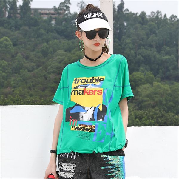 2020 personalized letter round collar t-shirt loose slim female t-shirt large size short sleeve fashionable casual top, White
2020 personalized letter round collar t-shirt loose slim female t-shirt large size short sleeve fashionable casual top, White