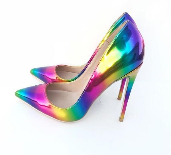2019 fashion women multi rainbow wedding patent leather poined toes high heeled heels shoes stiletto shoes pump 12cm 10cm
2019 fashion women multi rainbow wedding patent leather poined toes high heeled heels shoes stiletto shoes pump 12cm 10cm