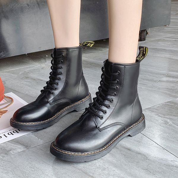 women's rubber boots shoes winter footwear boots-women luxury designer leather booties round toe low heels booties zipper lace, Black
women's rubber boots shoes winter footwear boots-women luxury designer leather booties round toe low heels booties zipper lace, Black