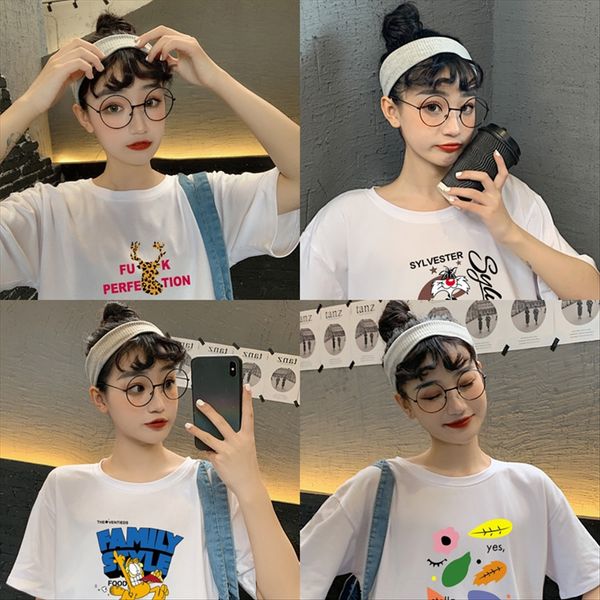 women's 2020 cotton pull frame large size loose white printed short-sleeved t-shirt women's ins fashion
women's 2020 cotton pull frame large size loose white printed short-sleeved t-shirt women's ins fashion