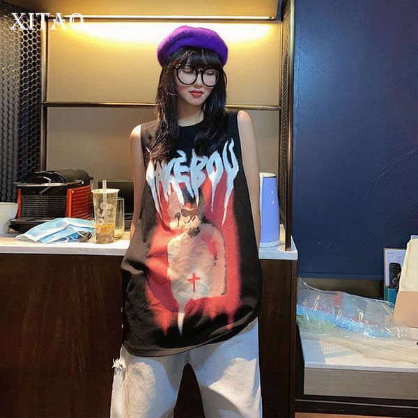 xitao korean style women sleeveless o neck personality print loose vest the streets 2020 summer fashion women vest gcc3581, Black;white
xitao korean style women sleeveless o neck personality print loose vest the streets 2020 summer fashion women vest gcc3581, Black;white