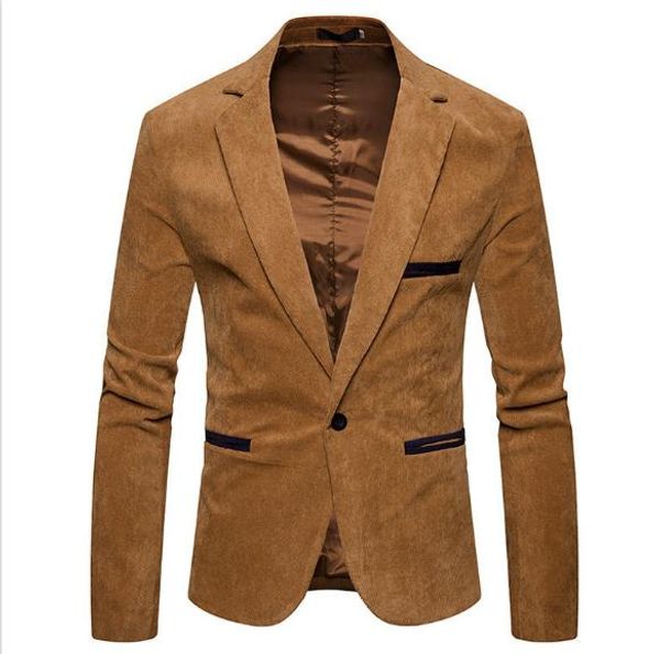 v neck long sleeve mens corduroy blazer fashion single button solid color mens suits jacket spring male apparel, White;black
v neck long sleeve mens corduroy blazer fashion single button solid color mens suits jacket spring male apparel, White;black
