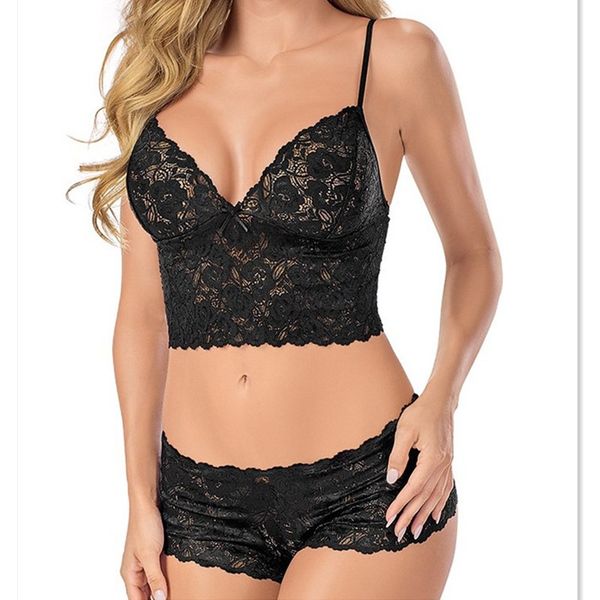 lace bra panties women two pieces set deep v-neck tube and panties underwear female lingerie sleepwear, Red;black
lace bra panties women two pieces set deep v-neck tube and panties underwear female lingerie sleepwear, Red;black