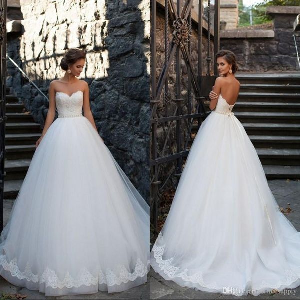 2019 princess puffy ball gown wedding dresses sleeveless sweetheart beaded sash cathedral train tulle vintage bridal gowns, White
2019 princess puffy ball gown wedding dresses sleeveless sweetheart beaded sash cathedral train tulle vintage bridal gowns, White
